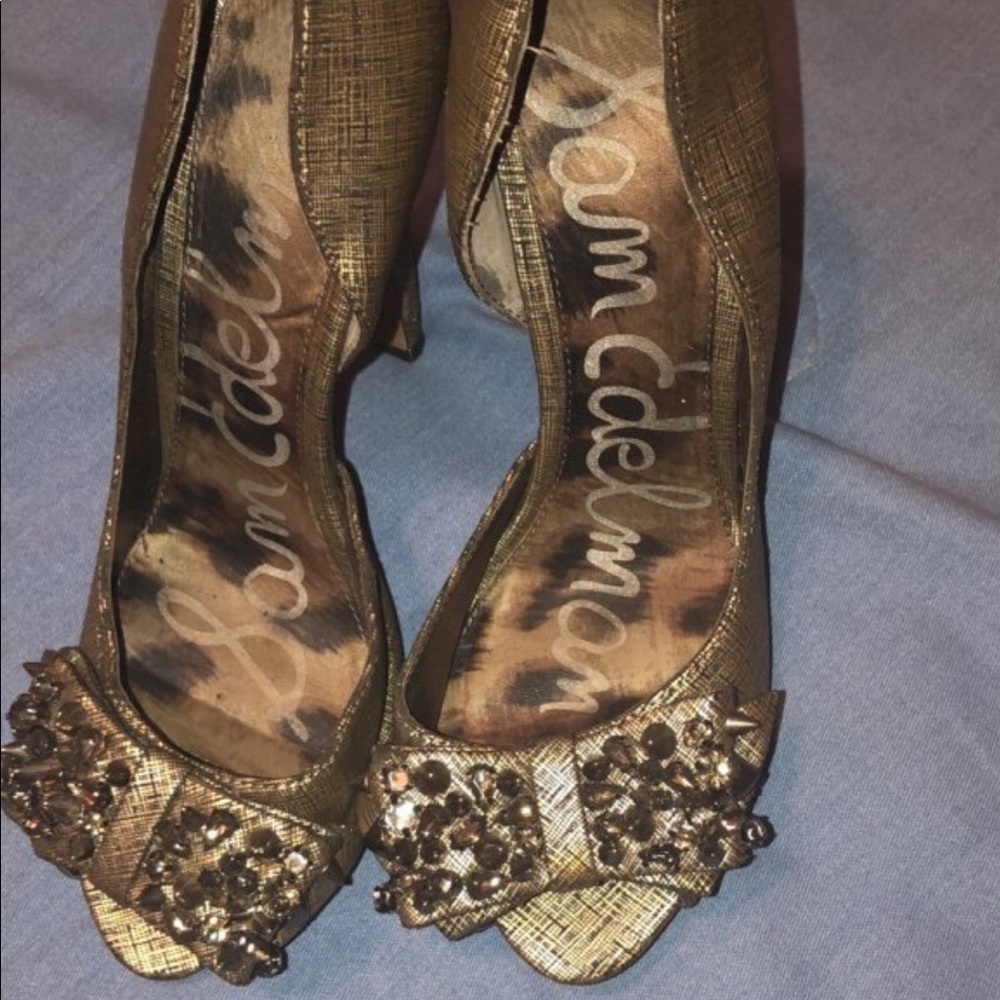 Sam Edelman Metallic D’orsay Heels - Size 6.5M